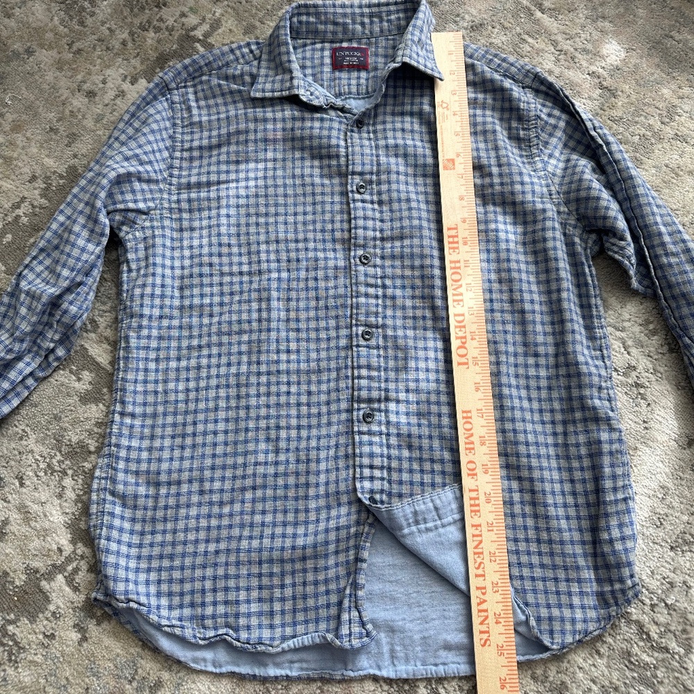 Untuckit men's shirt medium plaid gauze